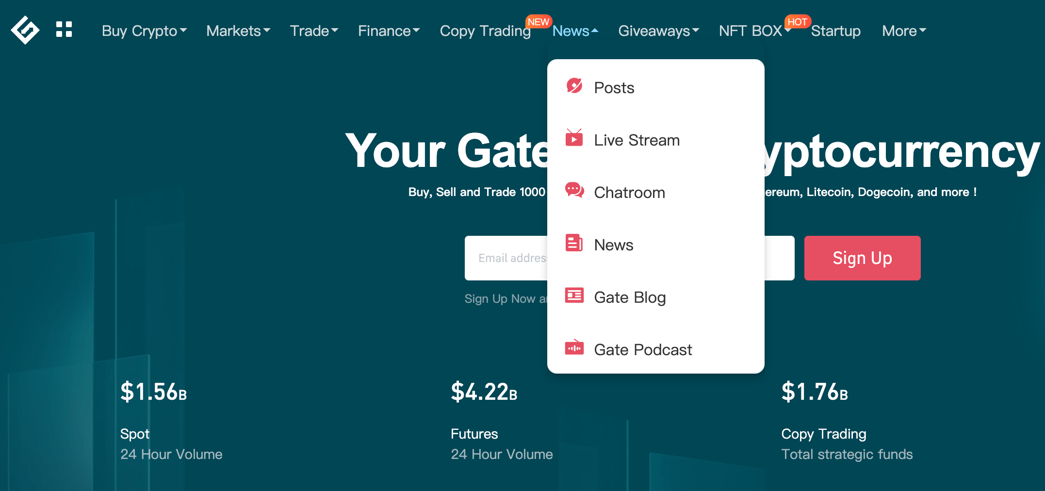 Gate.io exchange platform