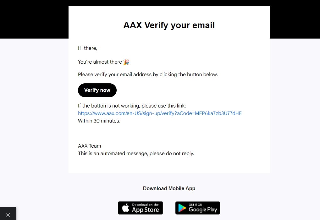 Instructions for registering on AAX