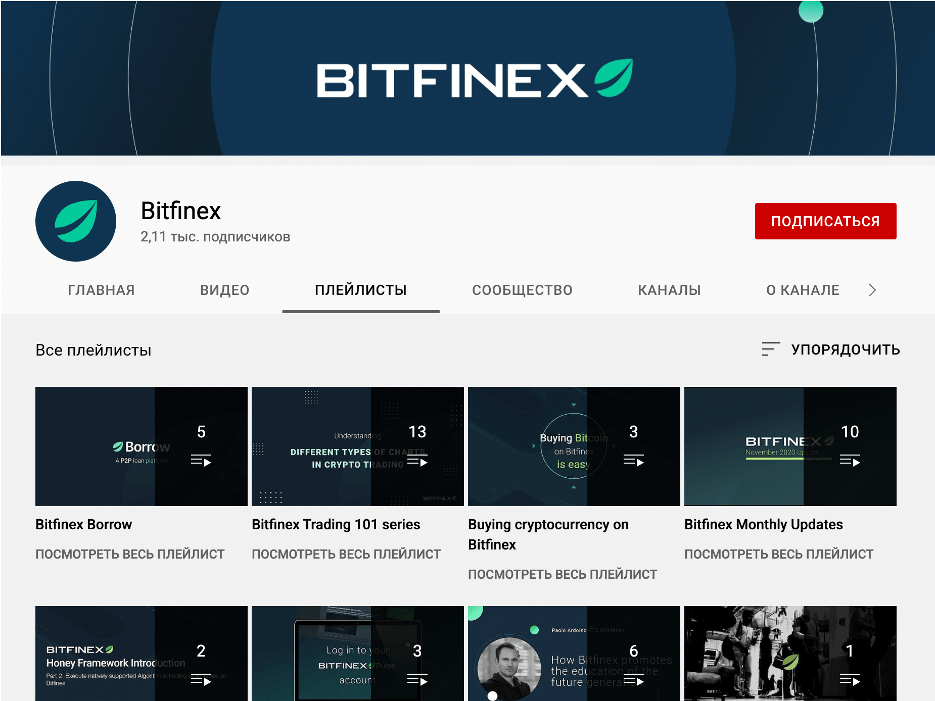 Обучение на Bitfinex
