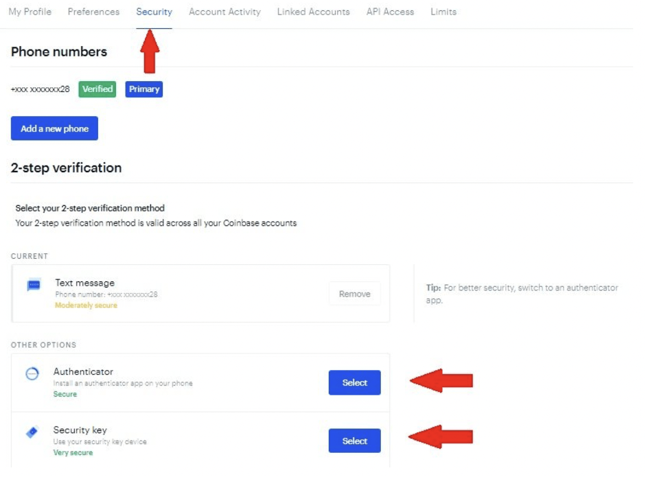 Authenticating at Coinbase