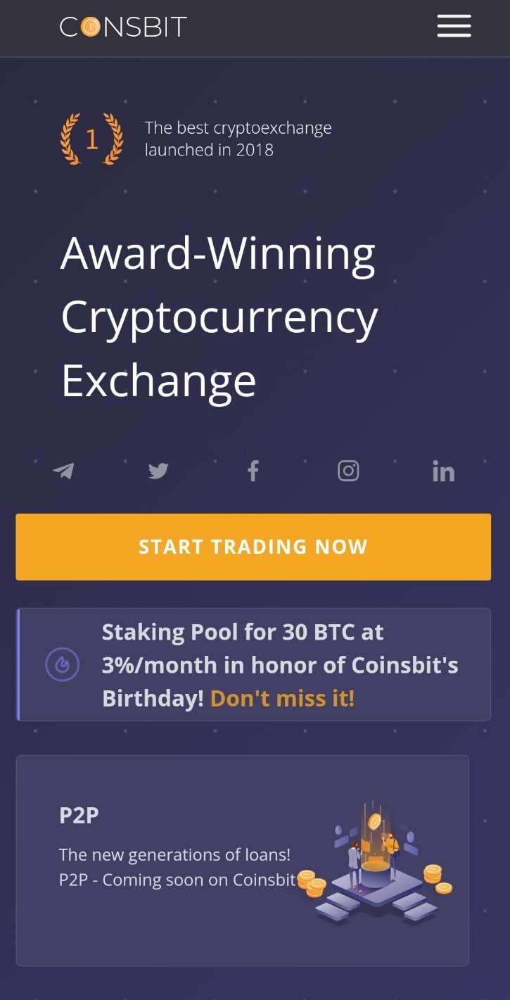 Cryptocurrency Coinsbit