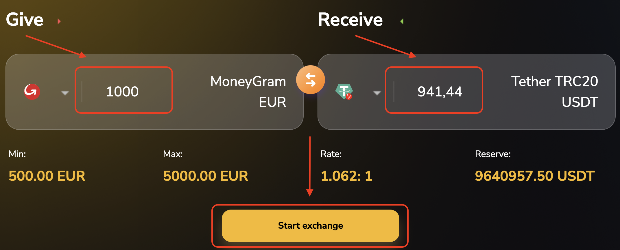 Selecting a currency pair