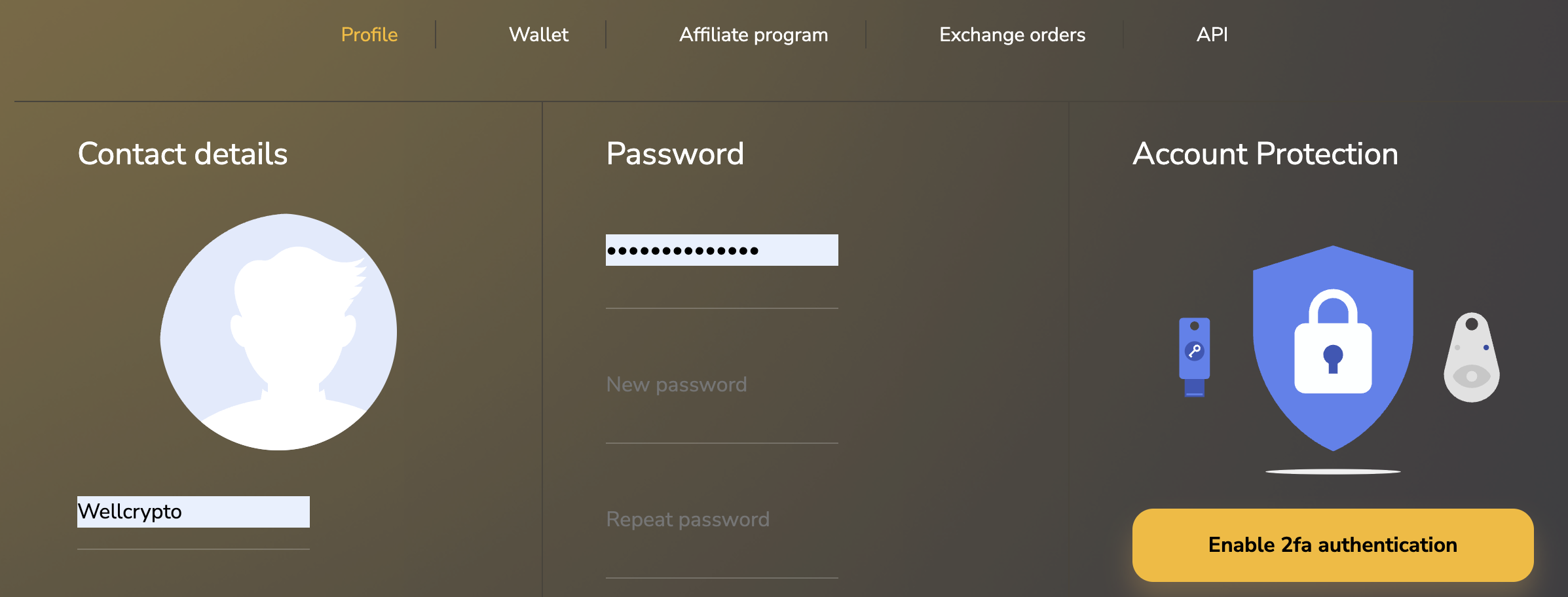 Verified cryptocurrency exchange