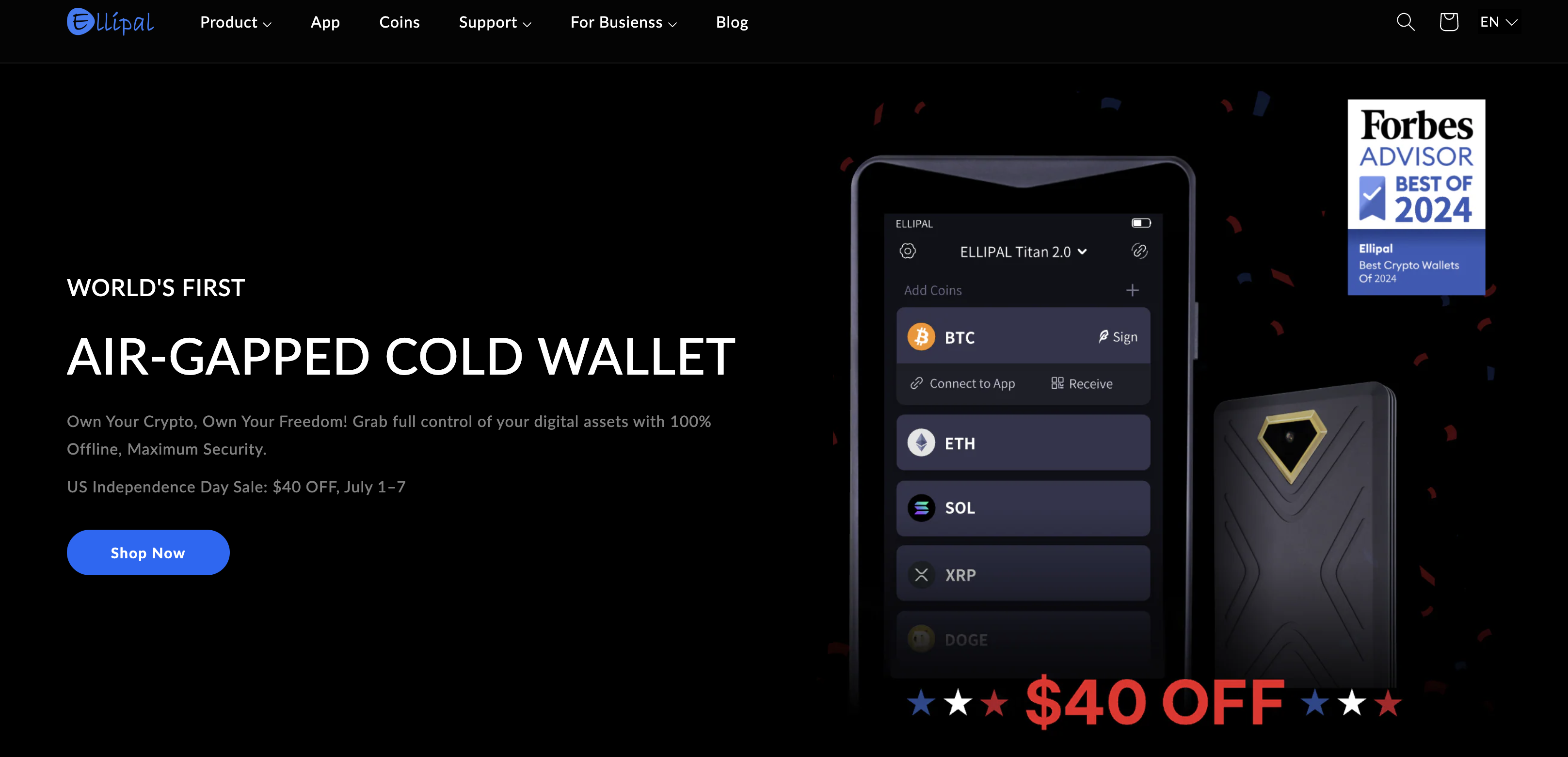 Crypto wallet connected to phone
