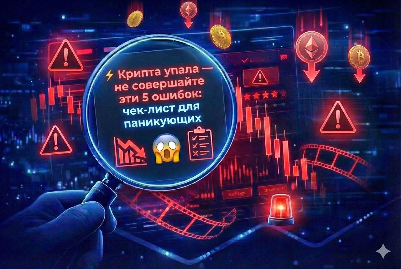 Крипта упала — не совершайте эти 5 ошибок: чек-лист для паникующих
