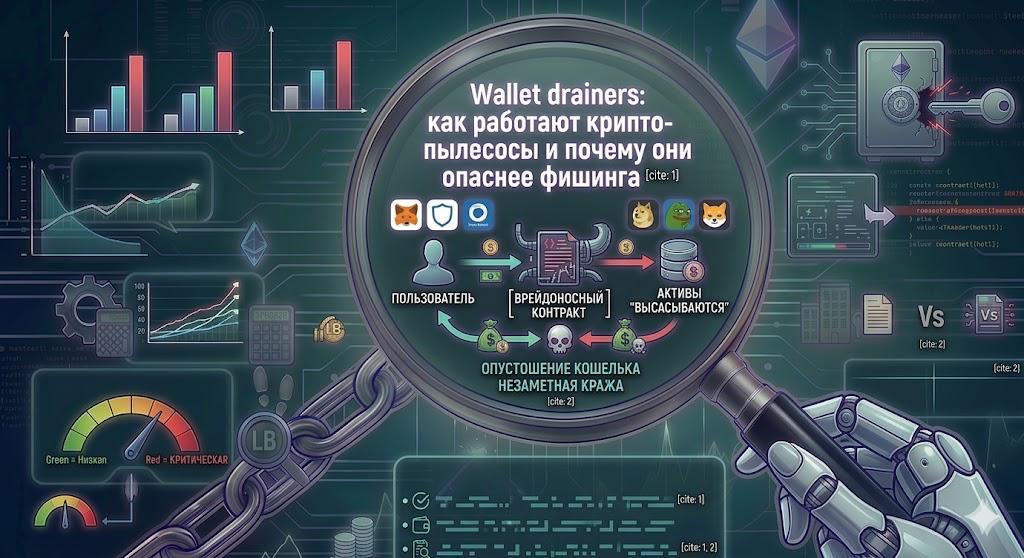 Wallet drainers: как работают крипто-пылесосы и почему они опаснее фишинга