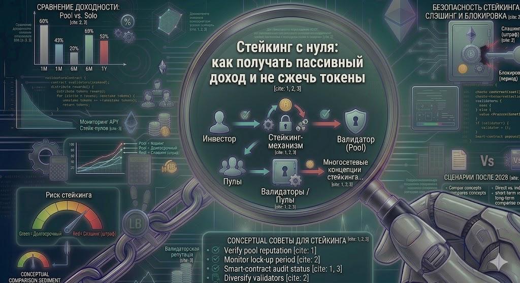 Стейкинг с нуля: как получать пассивный доход и не сжечь токены