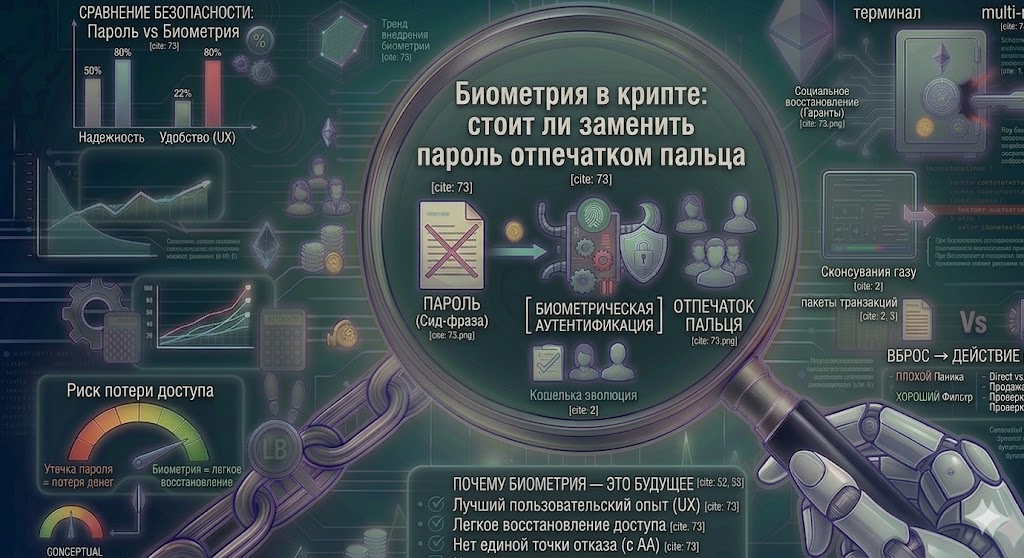 Биометрия в крипте: стоит ли заменить пароль отпечатком пальца