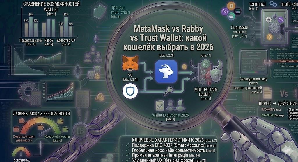 MetaMask vs Rabby vs Trust Wallet: какой кошелёк выбрать в 2026