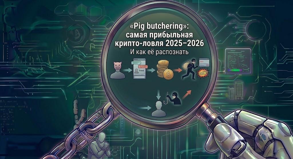 «Pig butchering»: самая прибыльная крипто-ловля 2025–2026 и как её распознать