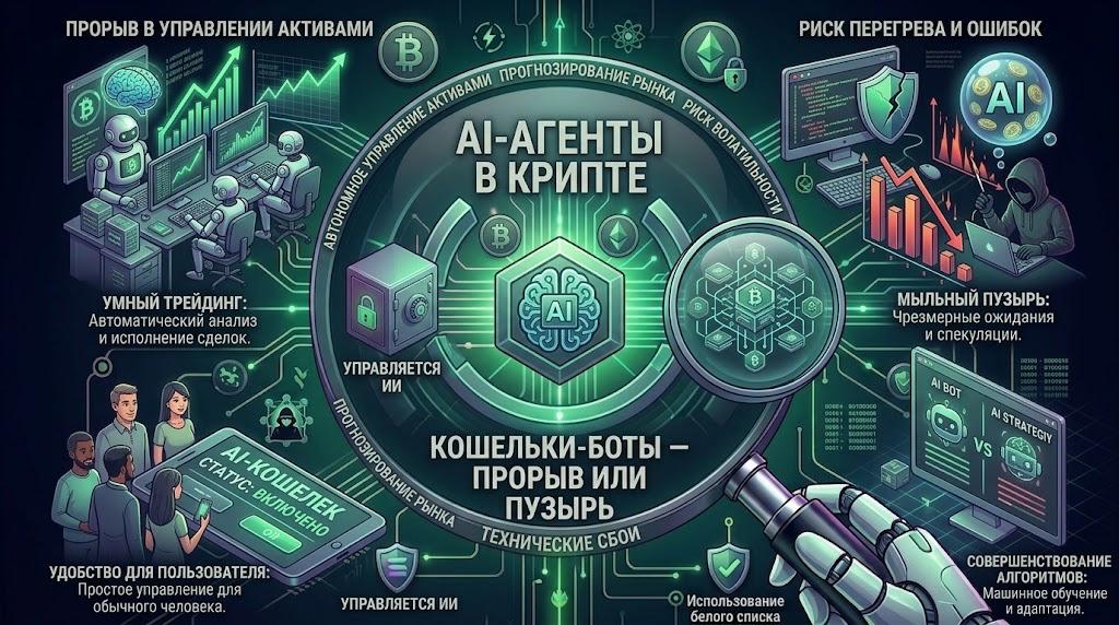 AI-агенты в крипте: кошельки-боты — прорыв или пузырь