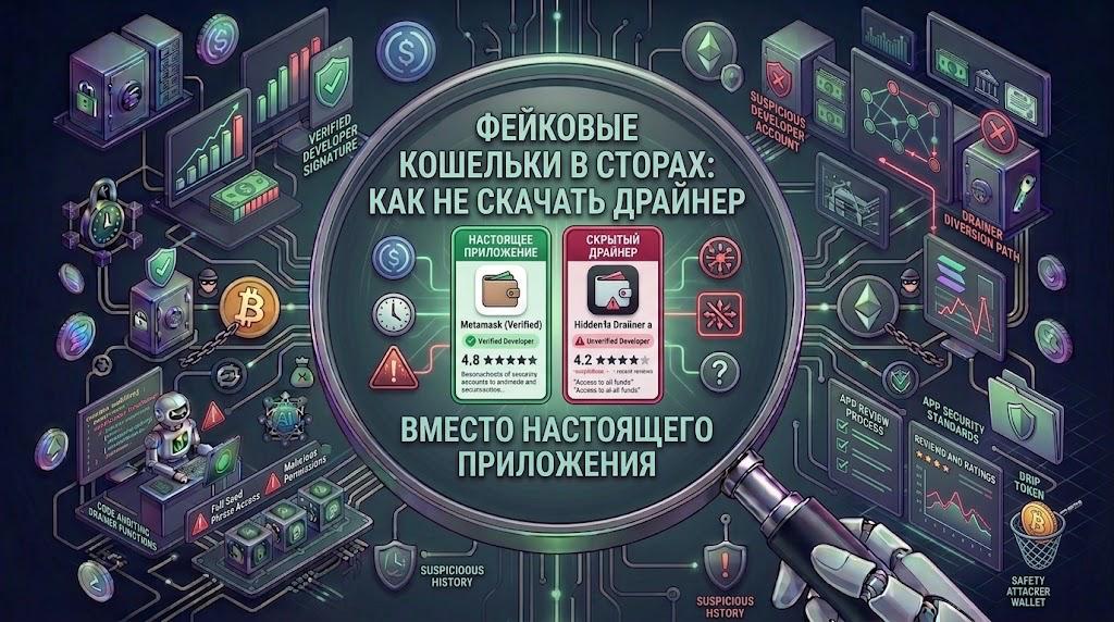Фейковые кошельки в сторах: как не скачать драйнер вместо настоящего приложения