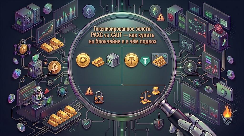 Токенизированное золото: PAXG vs XAUT — как купить золото на блокчейне и в чём подвох