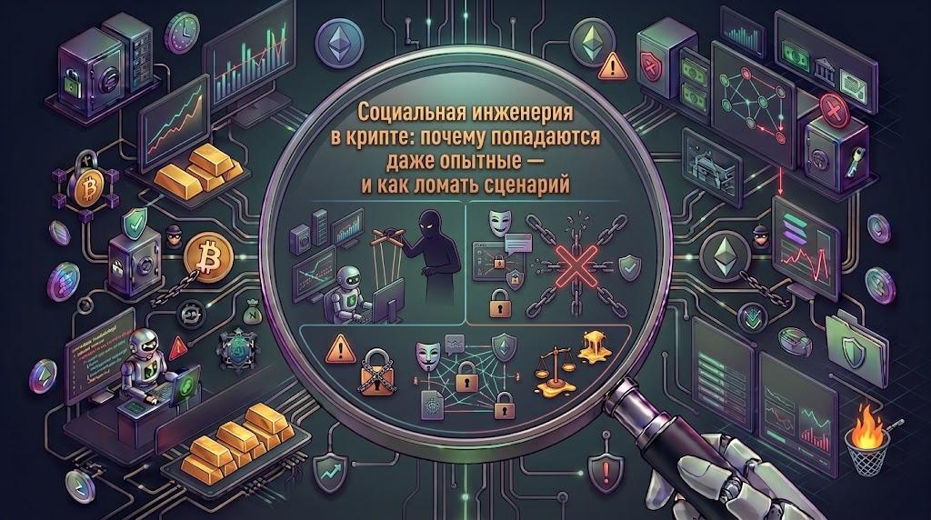 Социальная инженерия в крипте: почему попадаются даже опытные — и как ломать сценарий