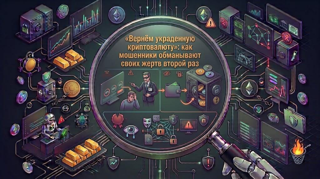 «Вернём украденную криптовалюту»: как мошенники обманывают своих жертв второй раз