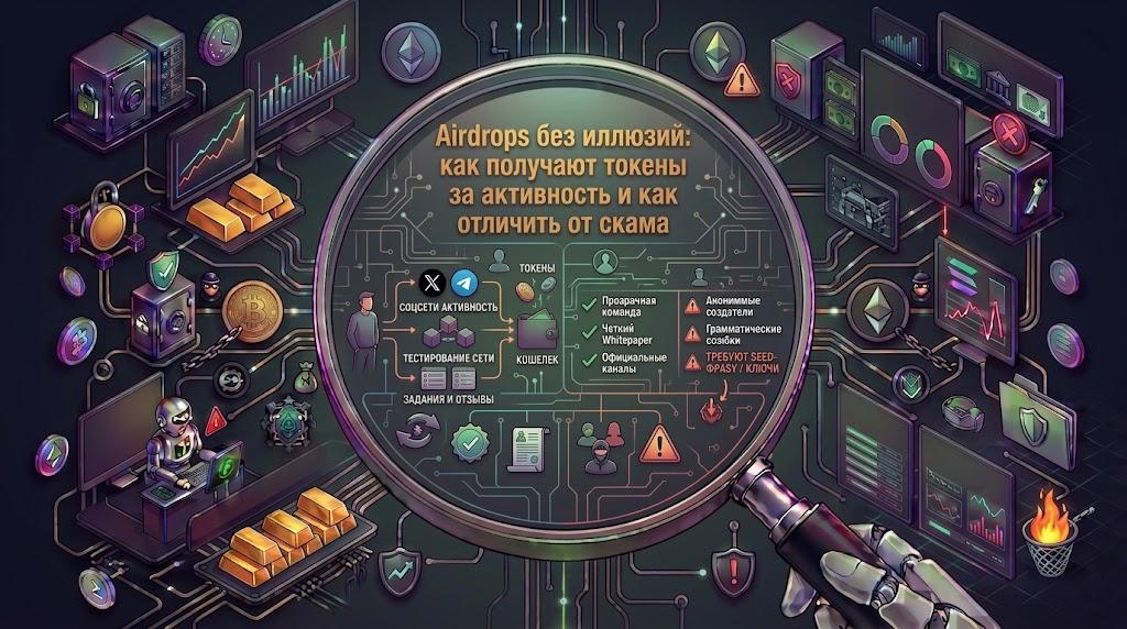 Airdrops без иллюзий: как получают токены за активность и как отличить от скама